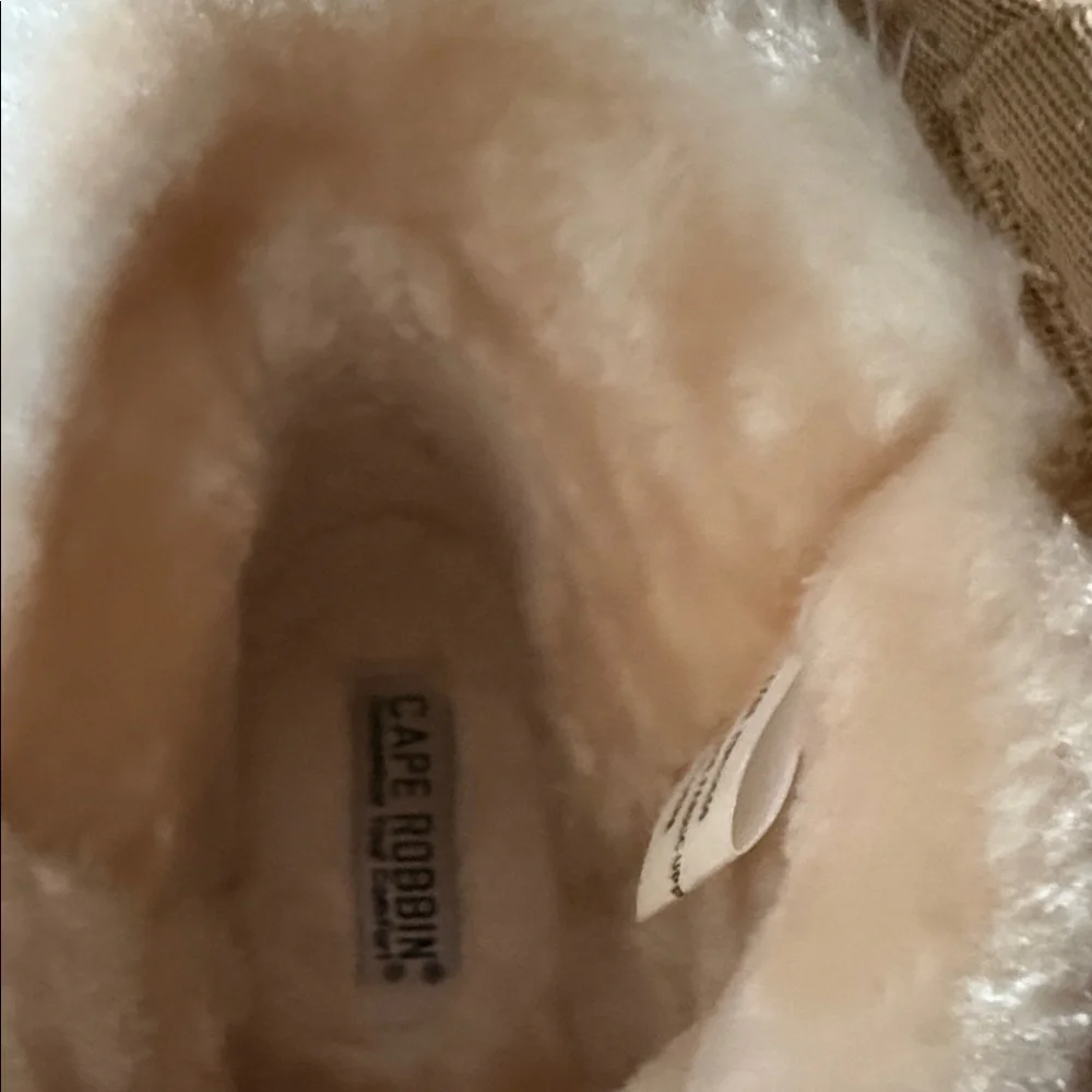 Tan Rhinestone Ankle Boots - Picture 4 of 8